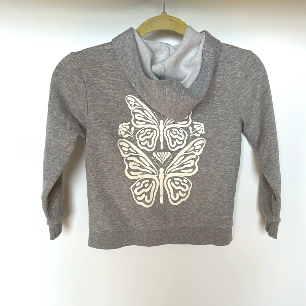 Girl's Butterfly' Zip-Up Fleece Hoodie - Picture 6 of 6